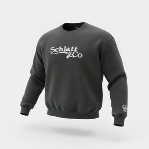 NWOT Rare Schlatt & Co Black Crewneck Sweater 2017 Pullover Size Large (KB2)